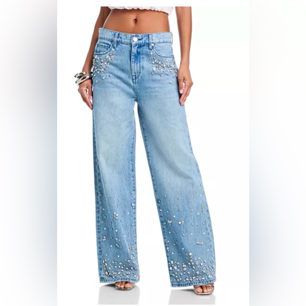 Blank NYC Franklin ribcage Embellished Jeans in Bling Out
